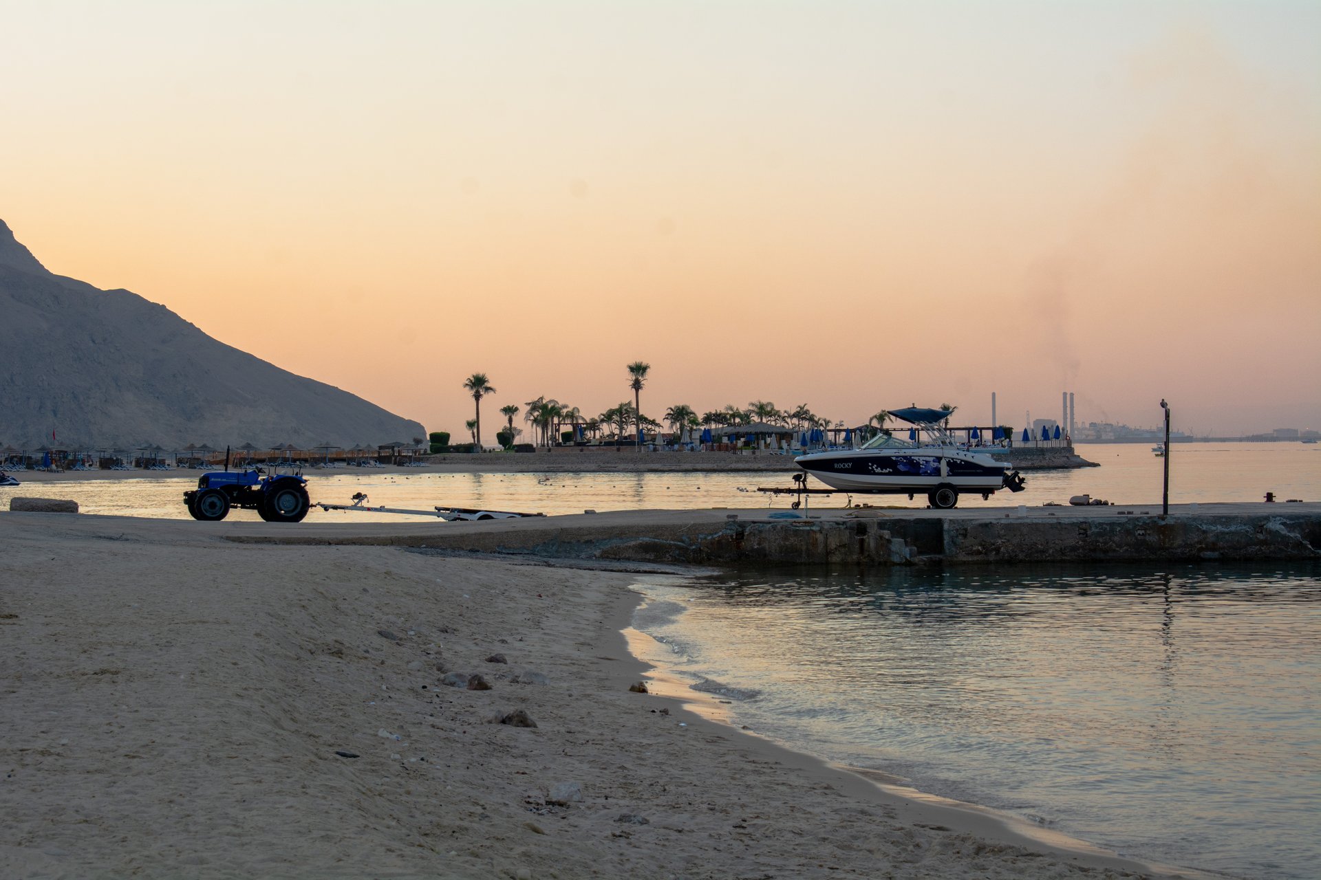 El Galala Azure sunrise boardwalk
